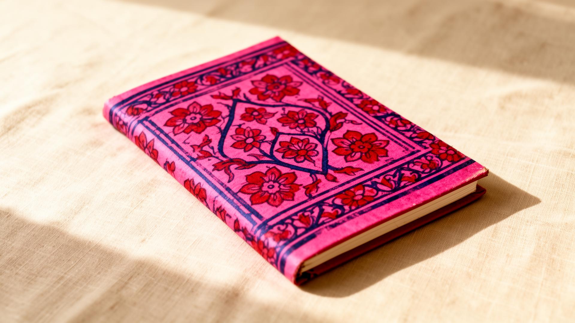Hand-stamped diary cover